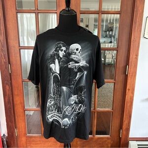 Ride Or Die David Gonzales Motorcycle Skeleton Men's T-Shirt